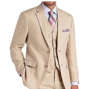 NWT 3 piece Men’s Wearhouse tan suitSize 33/M